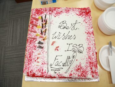A cake to celebrate the achievements of the RAs and AAs