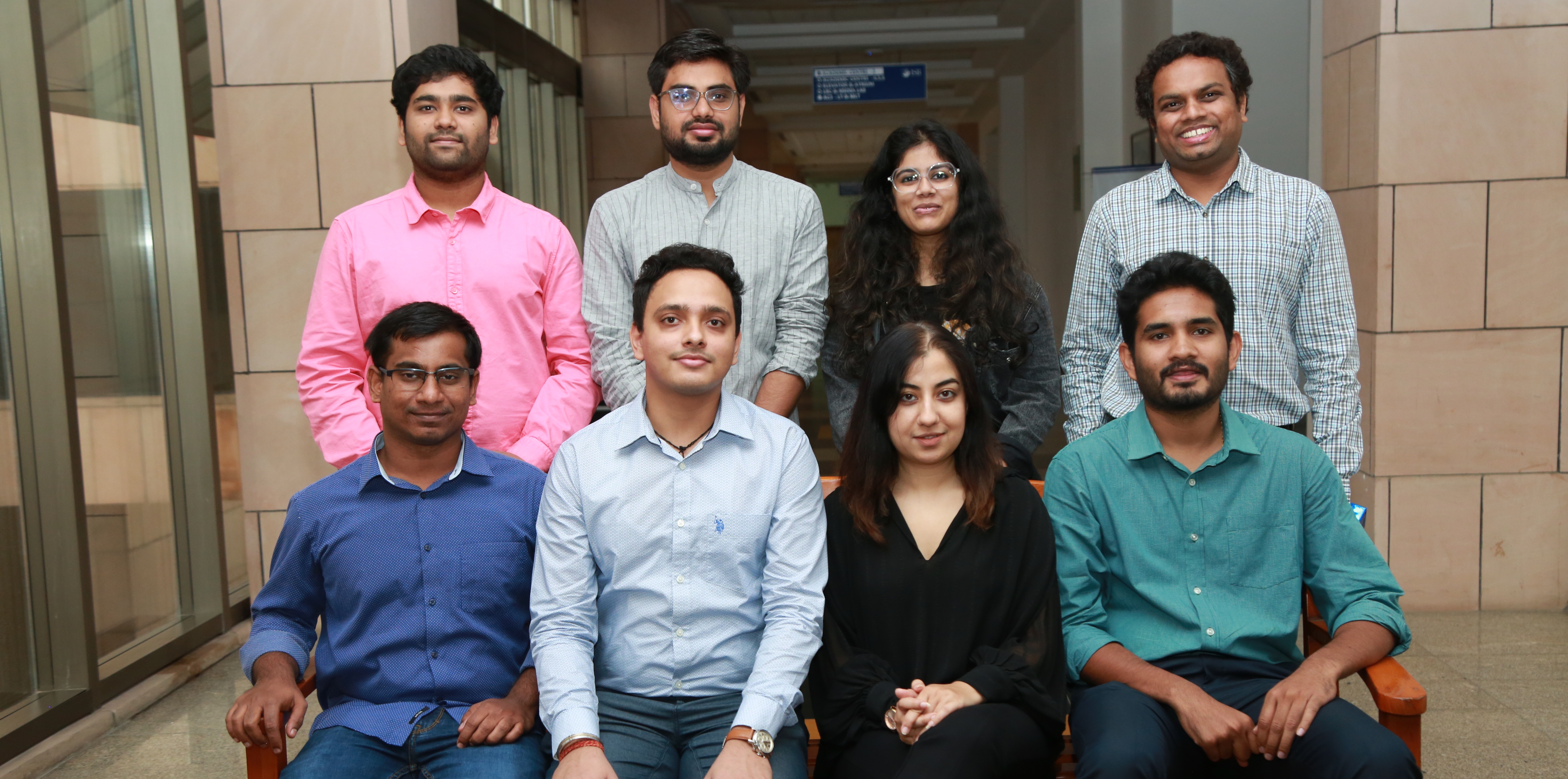 Jubilant researchers: L-R) Sachin Kumar, Prashanth Shukla, Ahaana Mahanti, Vinod Kumar, Nareen Mulugu, Ankur Jaiswal, Shilpan Dubey, Saket Chityala